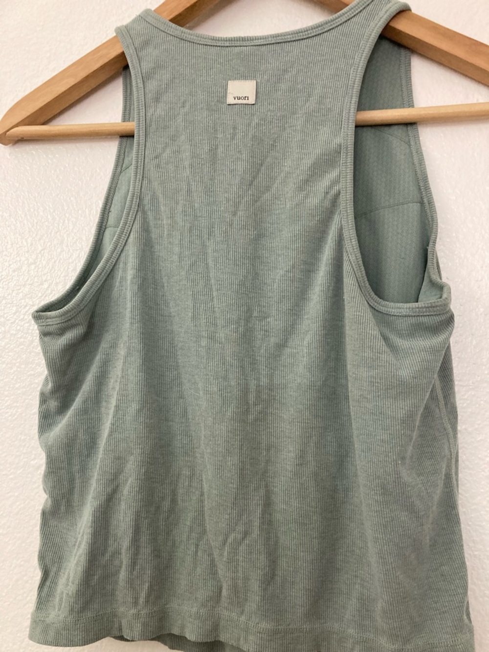 Vuori Lightweight Ribbed Tank in Sage - Picture 3 of 3